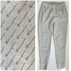 Champion Men’s Grey Joggers Logo